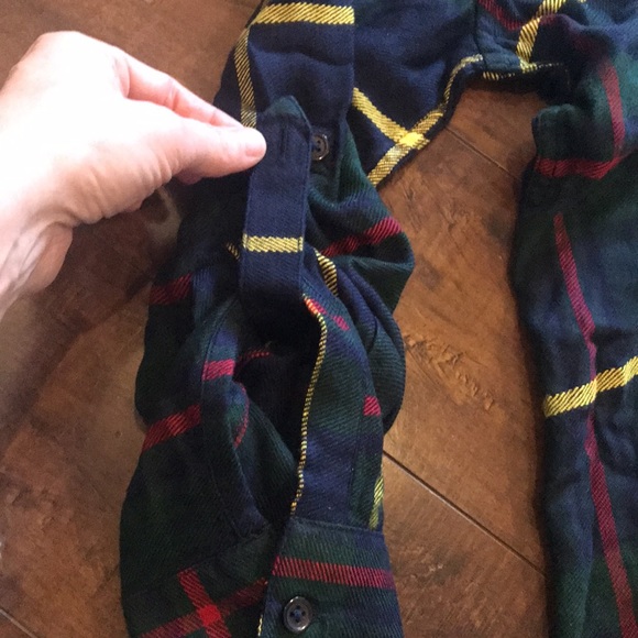 Icone Plaid Tartan Button Down Long Sleeve Collard Shirt Dress size XS - Picture 9 of 10